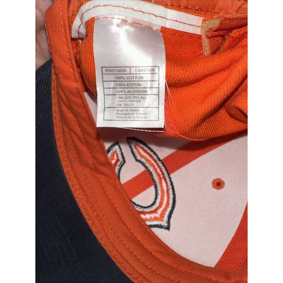 Chicago Bears Hat Cap Strap Back Mens Blue Orange NFL Football Dad Hat - Picture 6 of 7